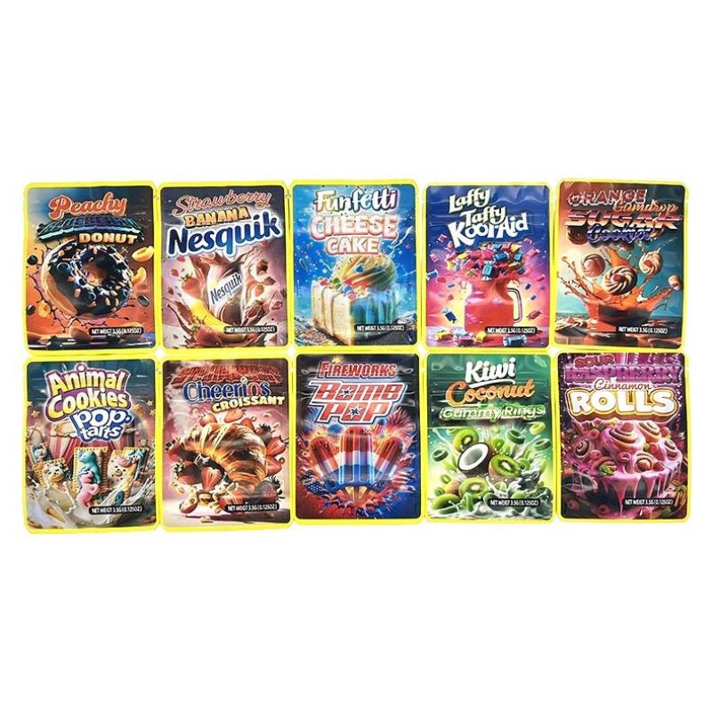 Exotic Edition 3.5g Holographic Mylar Bags